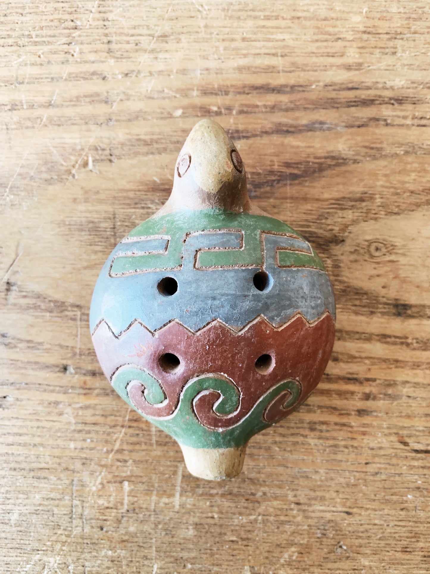 Vintage Clay Turtle Whistle