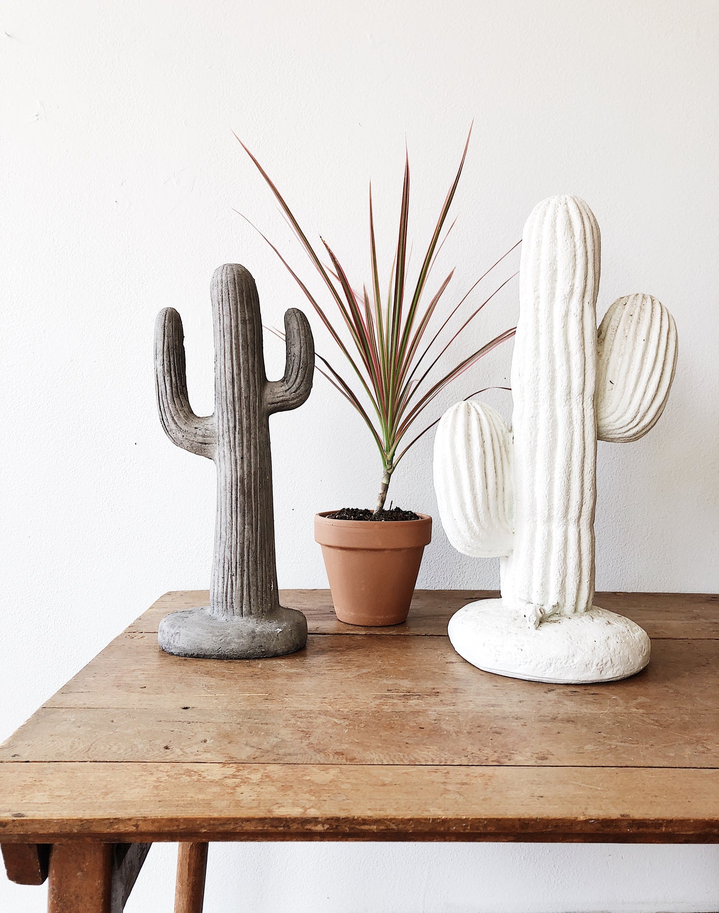 Vintage Mexican Cement Cactus