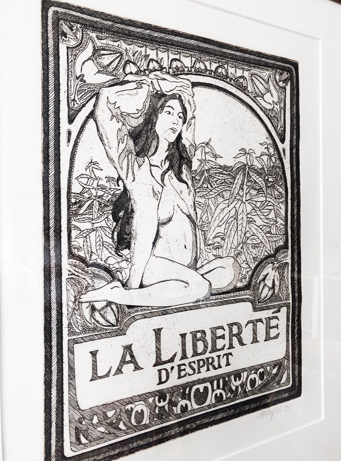 Vintage 1970s Etching