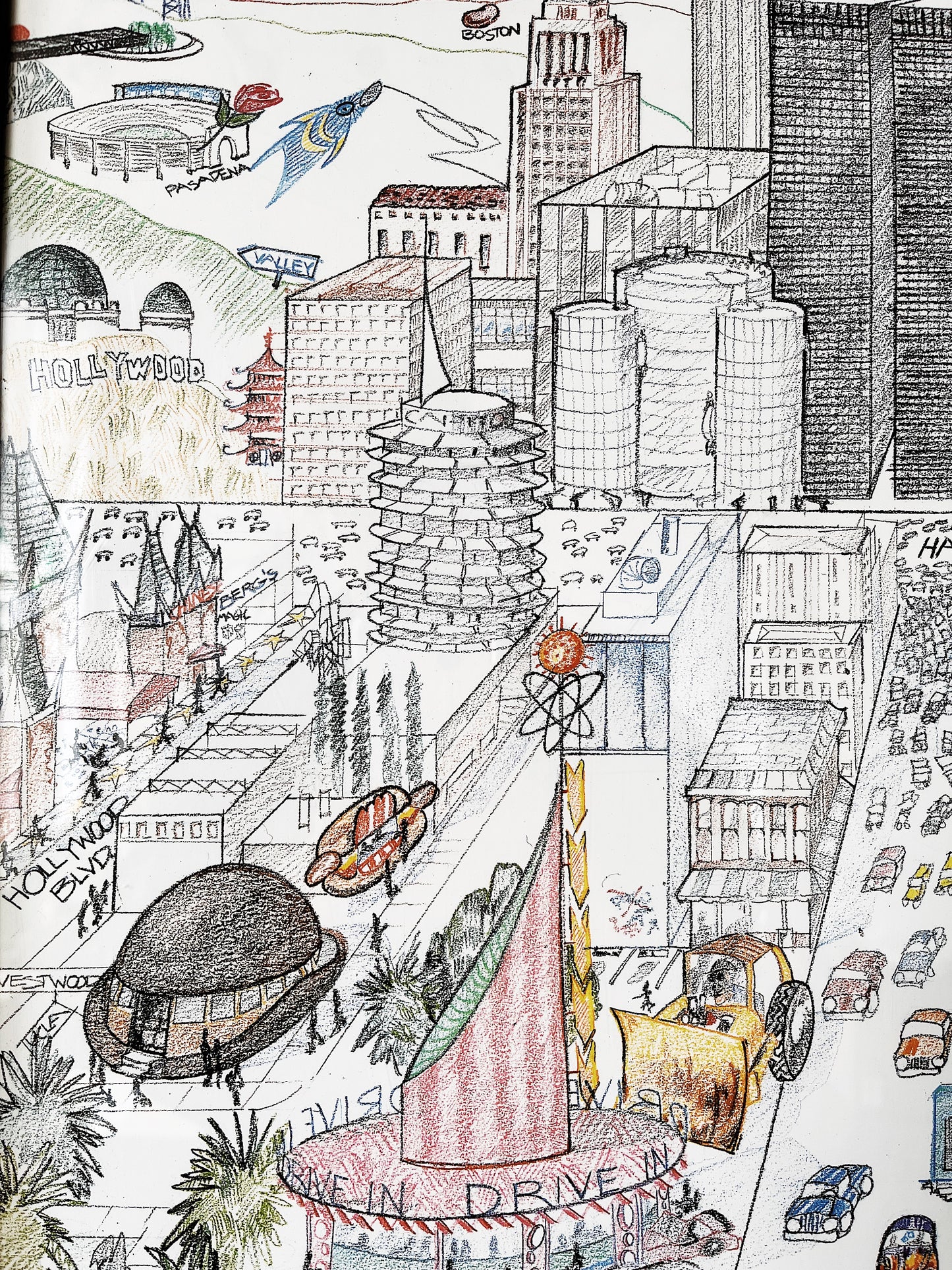 Vintage 1970s Los Angeles Poster