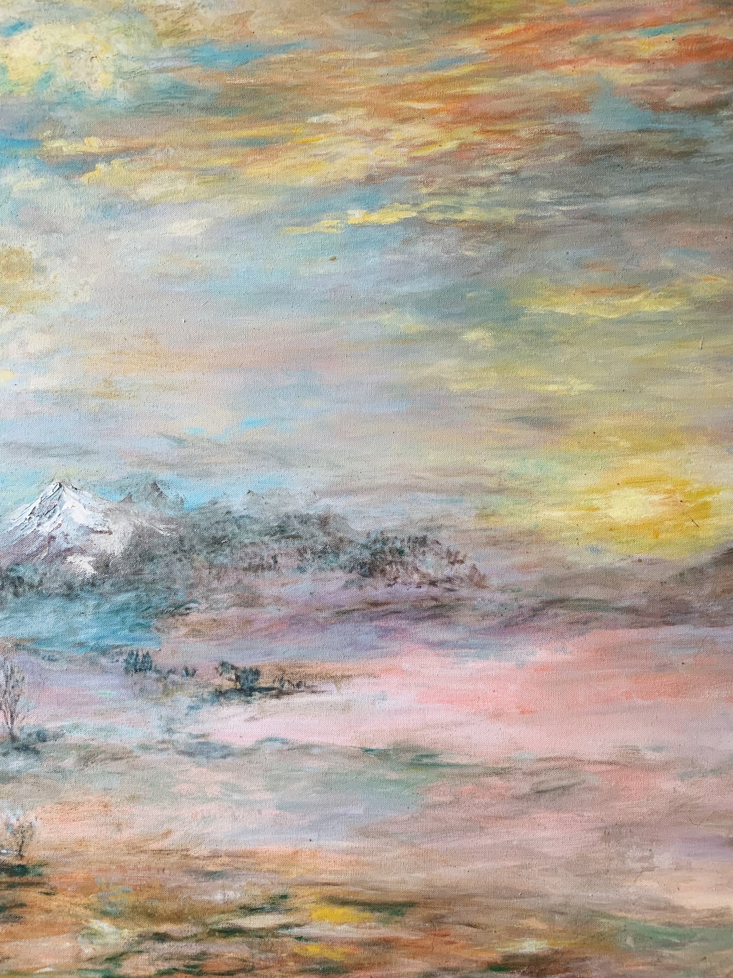 Vintage Abstract Landscape Painting
