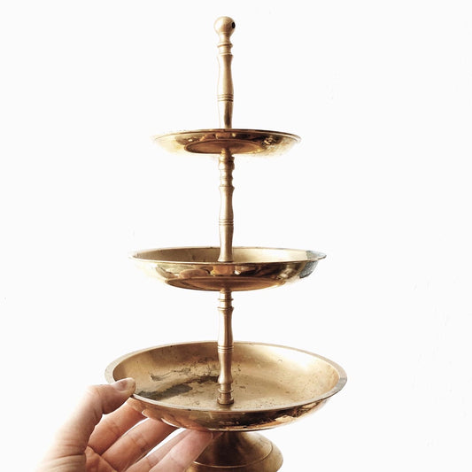 Vintage Tiered Brass Stand