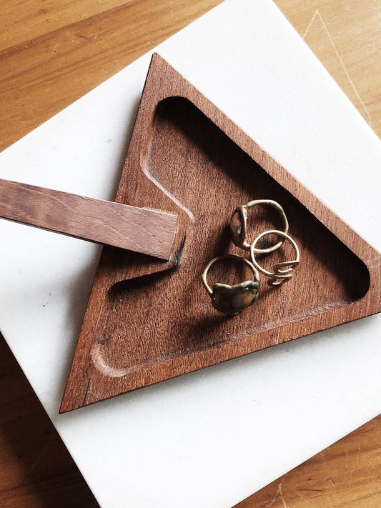 Vintage Teak Arrow Dish