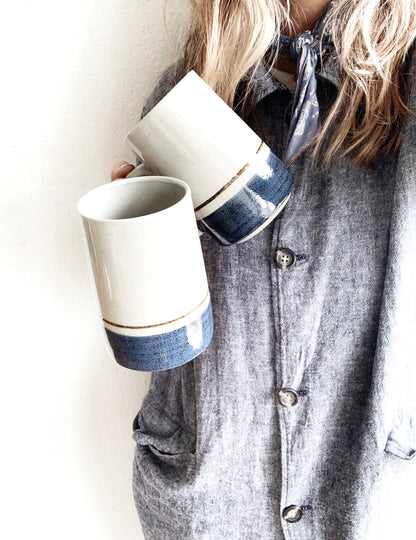 Vintage Ceramic Mug Pair Japan