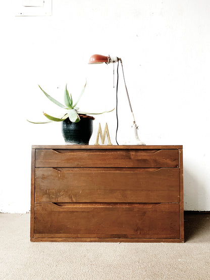 Mid Century Low Profile Wood Chest
