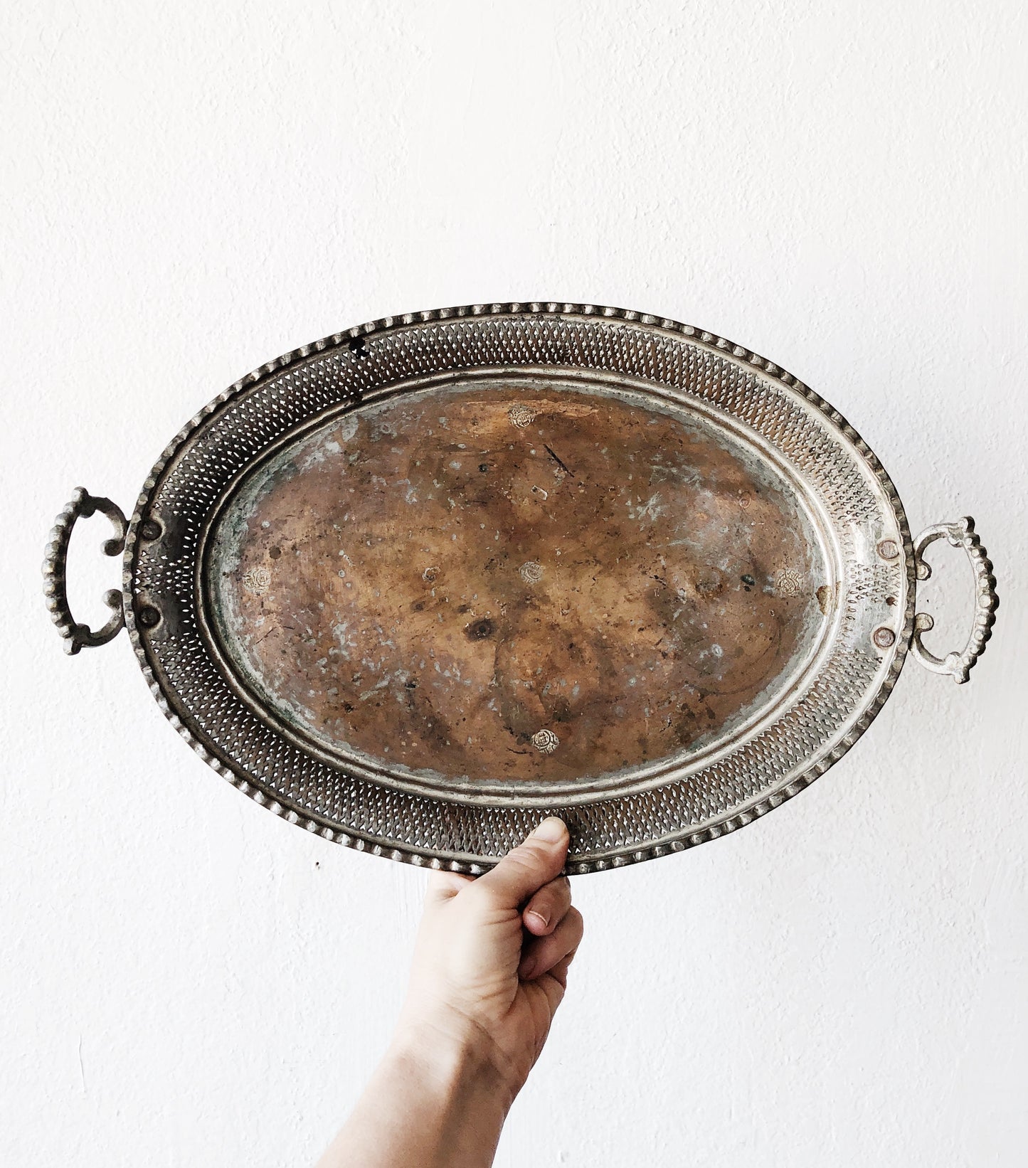 Beautiful Antique Handled Tray