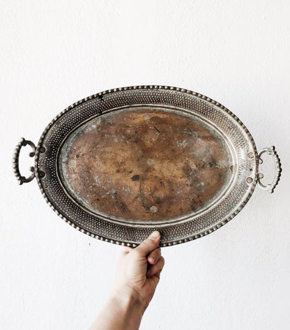 Beautiful Antique Handled Tray