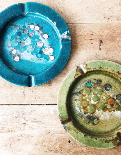 Vintage Enamel Ashtray