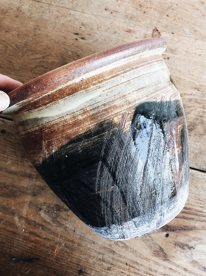 Vintage Handmade Ceramic Pot with Drainage