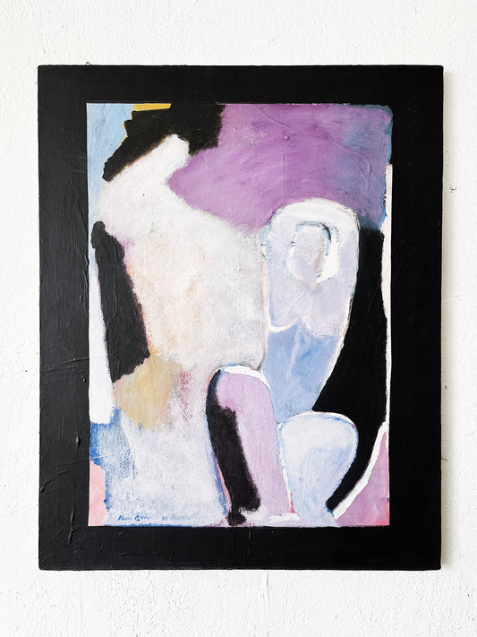 Vintage Hard Edge Figural Painting