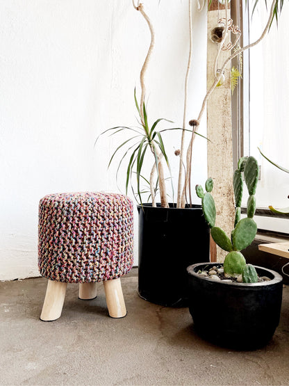 Contemporary Crocheted Stool