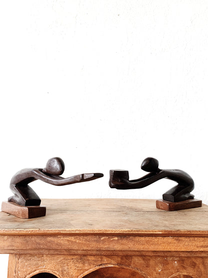 Mid Century Wood Sculpture