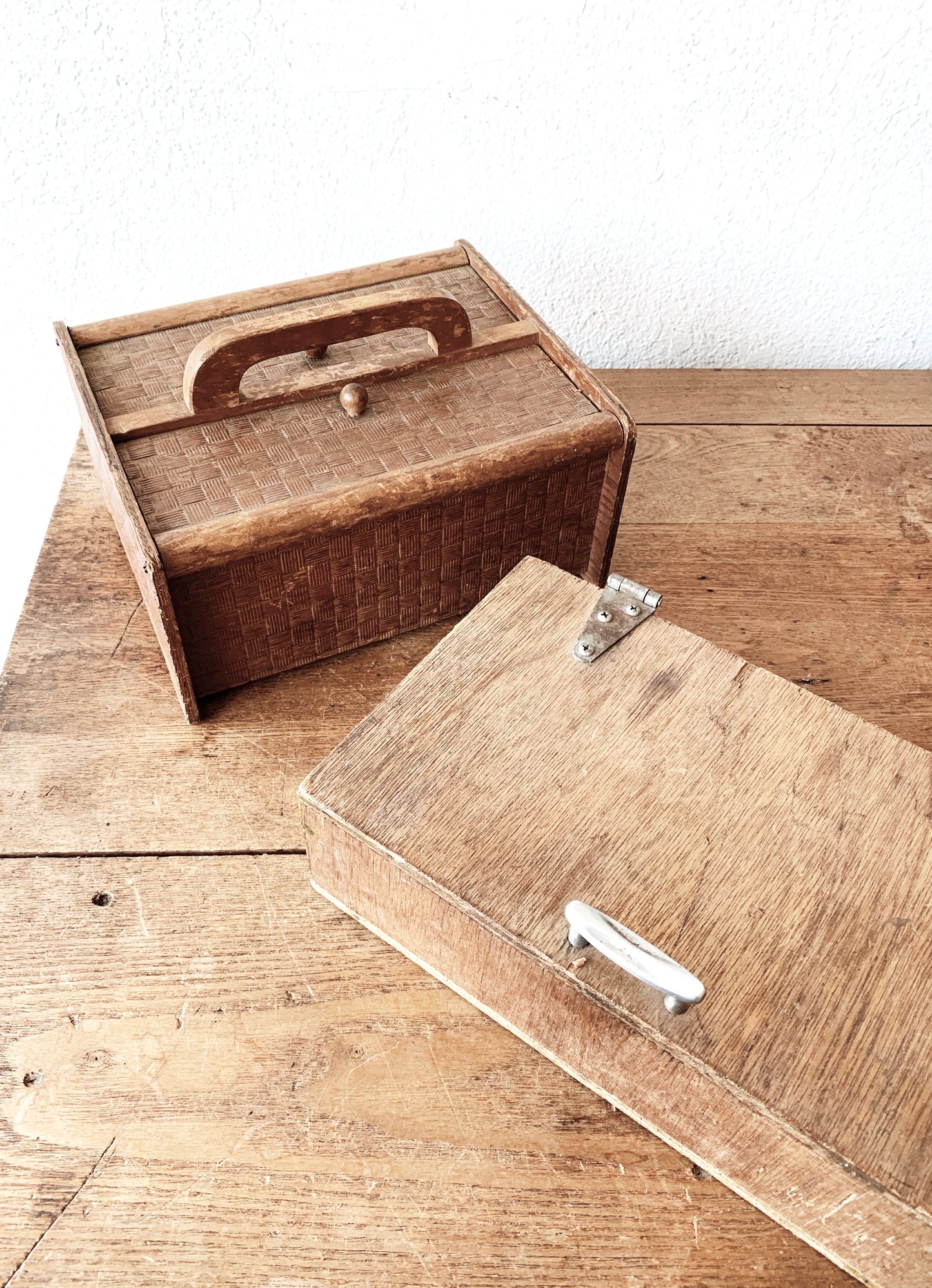 Vintage Wood Storage / Caddy Box