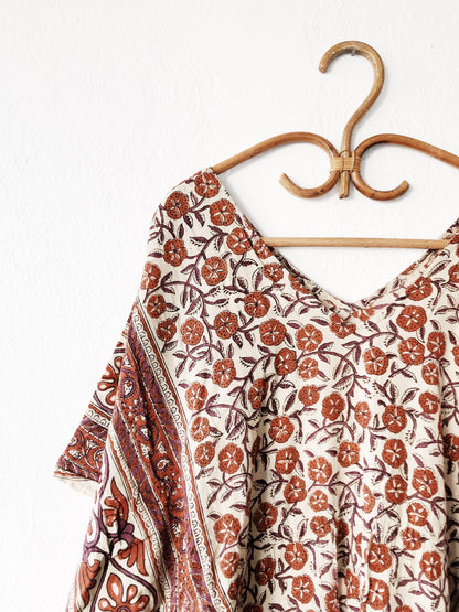 Vintage Cotton Batik Caftan