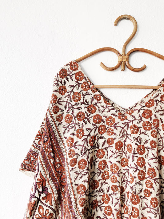 Vintage Cotton Batik Caftan