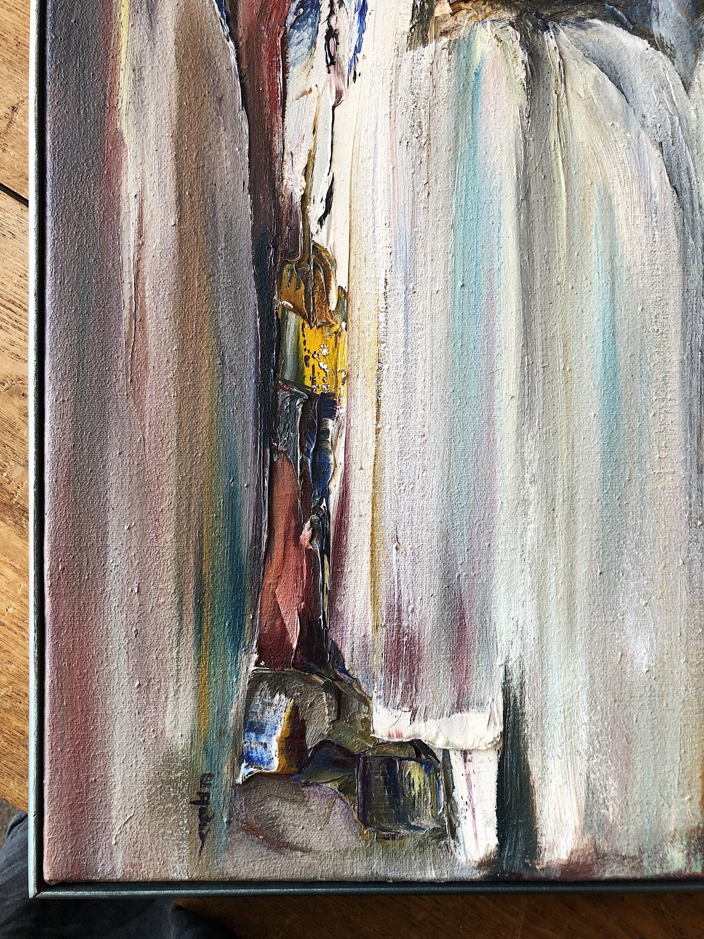 Original Vintage Waterfall Oil Painting