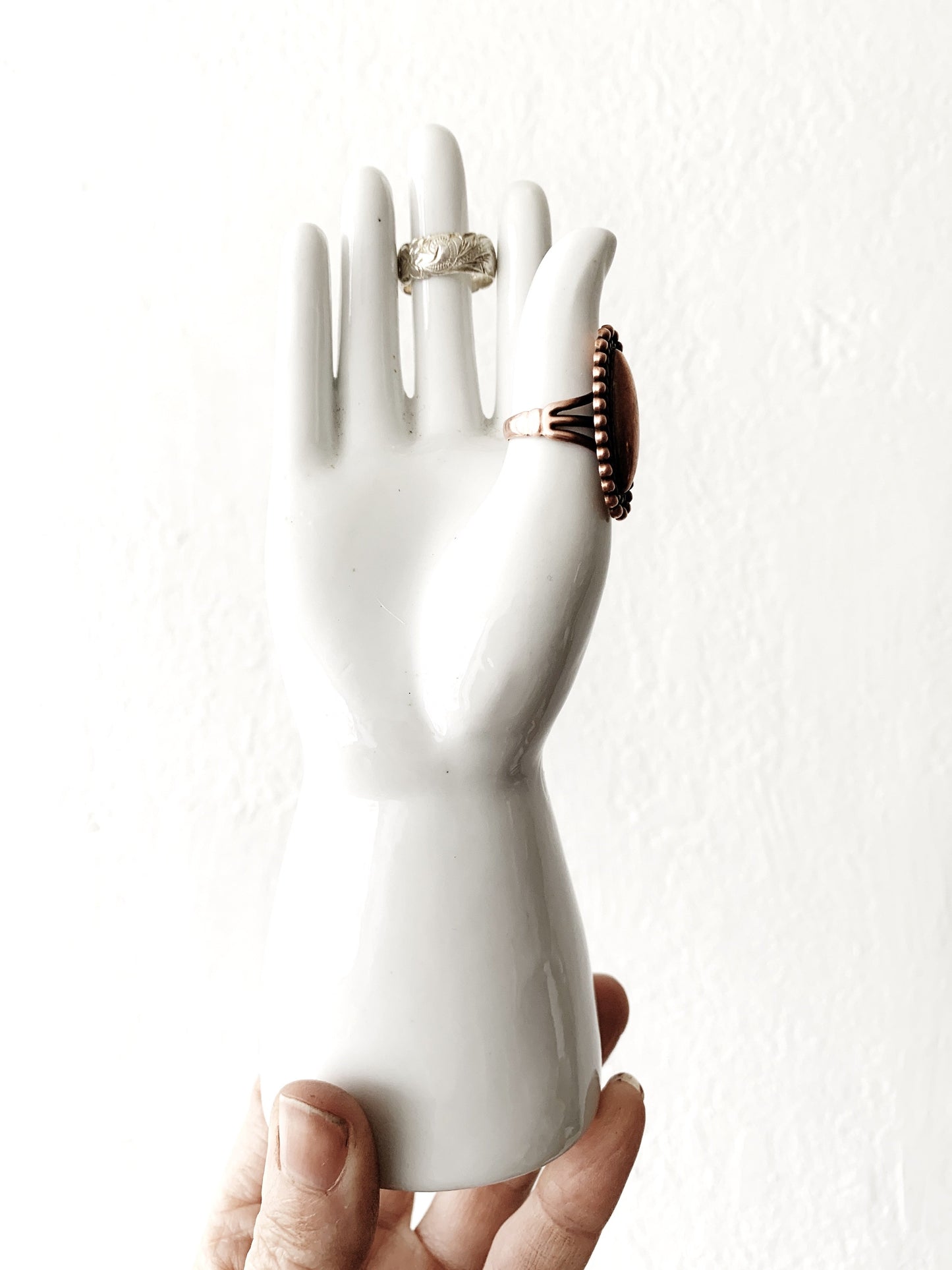 Vintage White Porcelain Hand