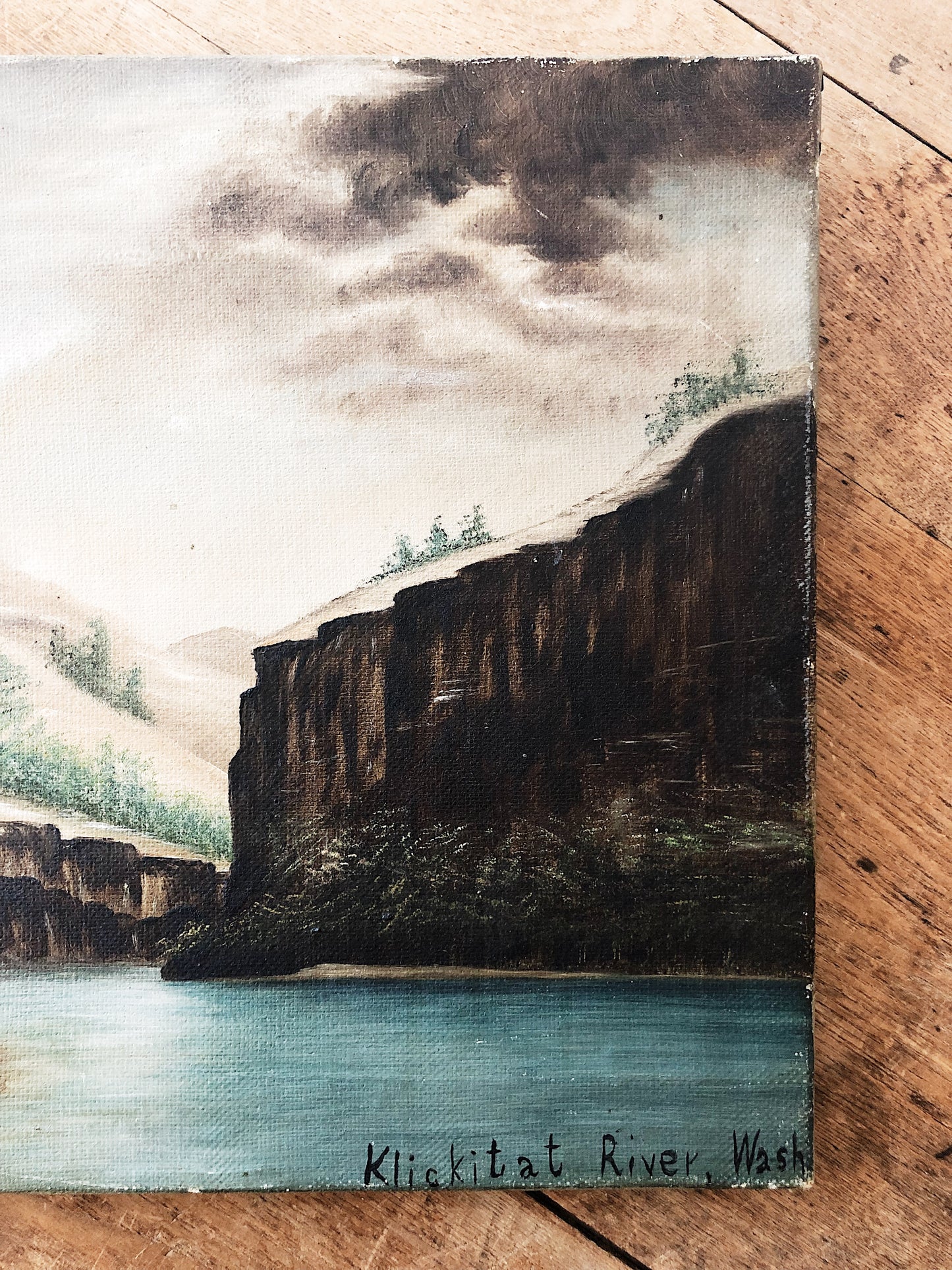 Antique Landscape Oil on Linen