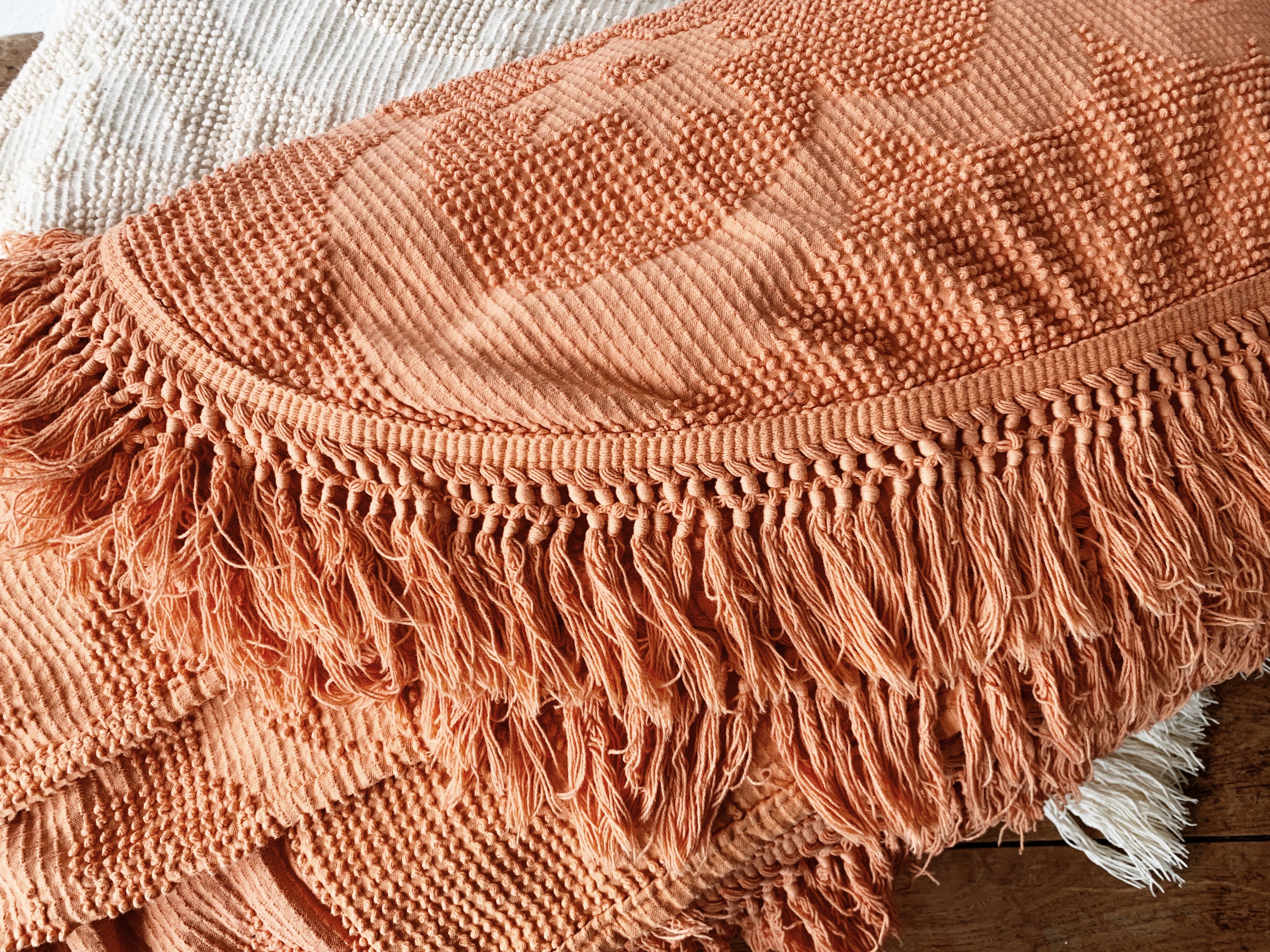 Vintage Cotton Bedspread - Thumbnail 5