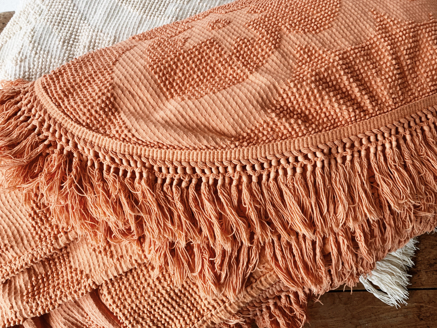 Vintage Queen Cotton Chenille Bedspread