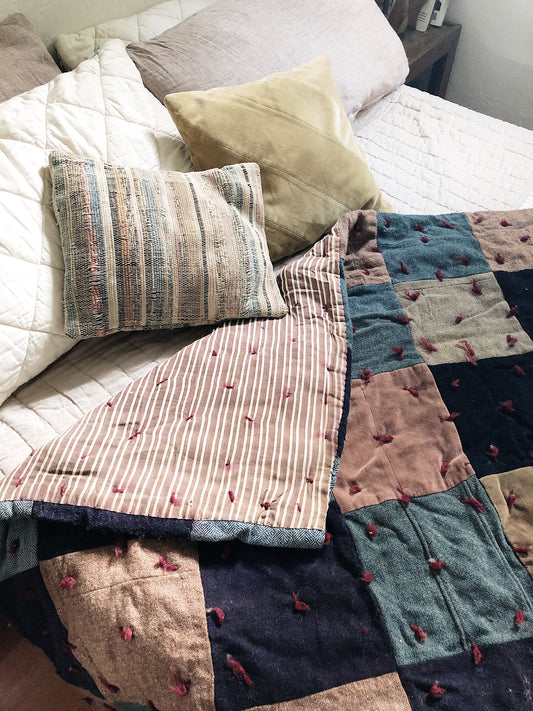 Antique Wool Patchwork Quilt