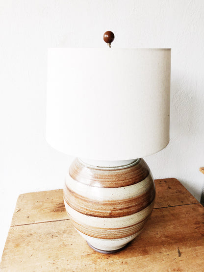 Vintage Handmade Pottery Lamp
