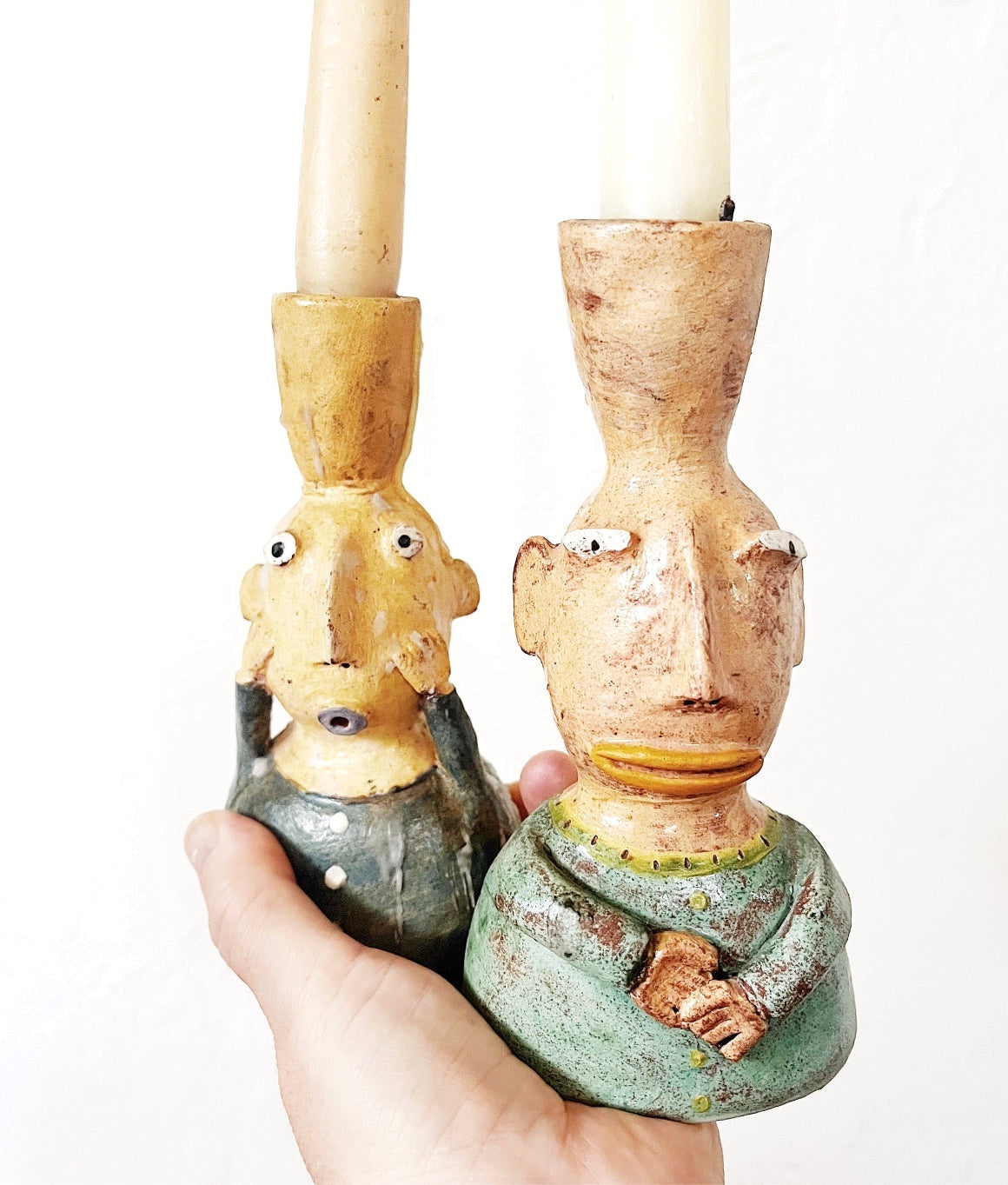 Handmade Kim Murton Figural Candlestick