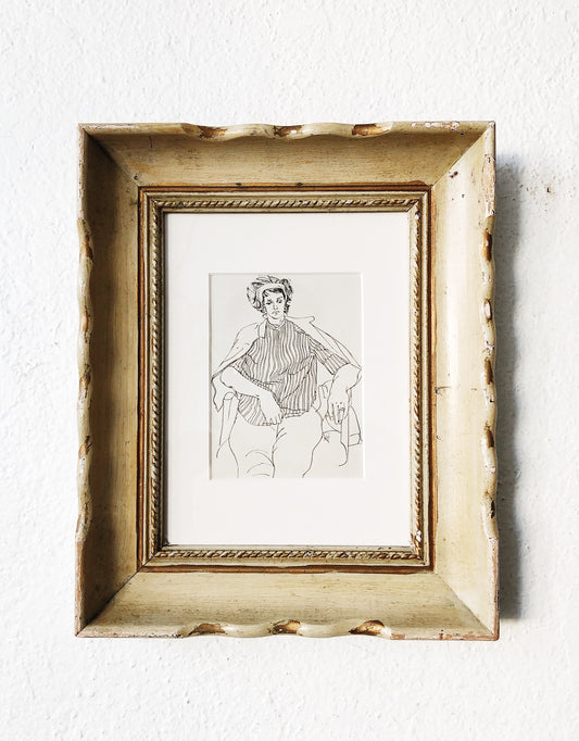 Vintage Mid Century Framed Lithograph