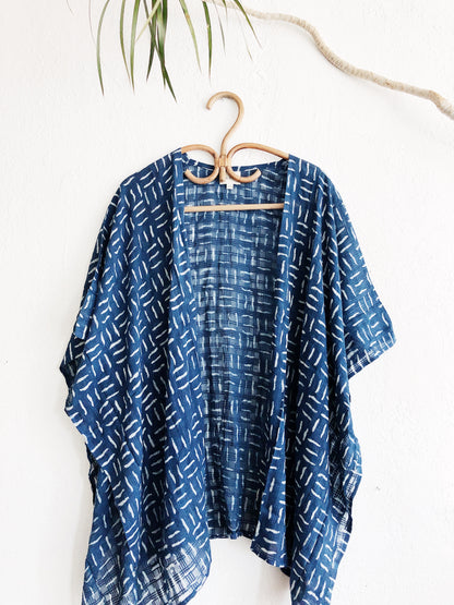 Block Printed Kimono Cover Up