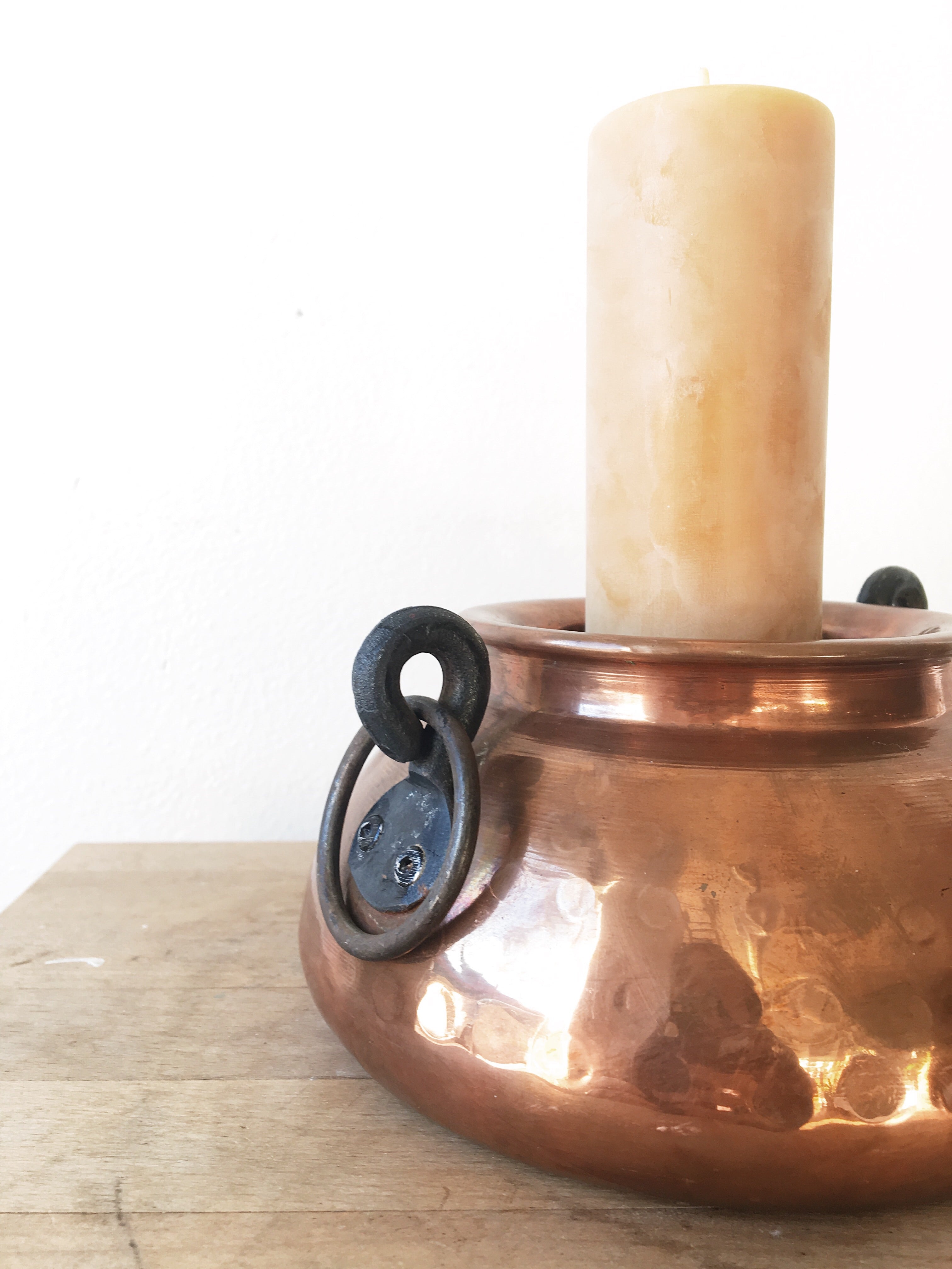 Vintage Copper Candle Holder - Thumbnail 2