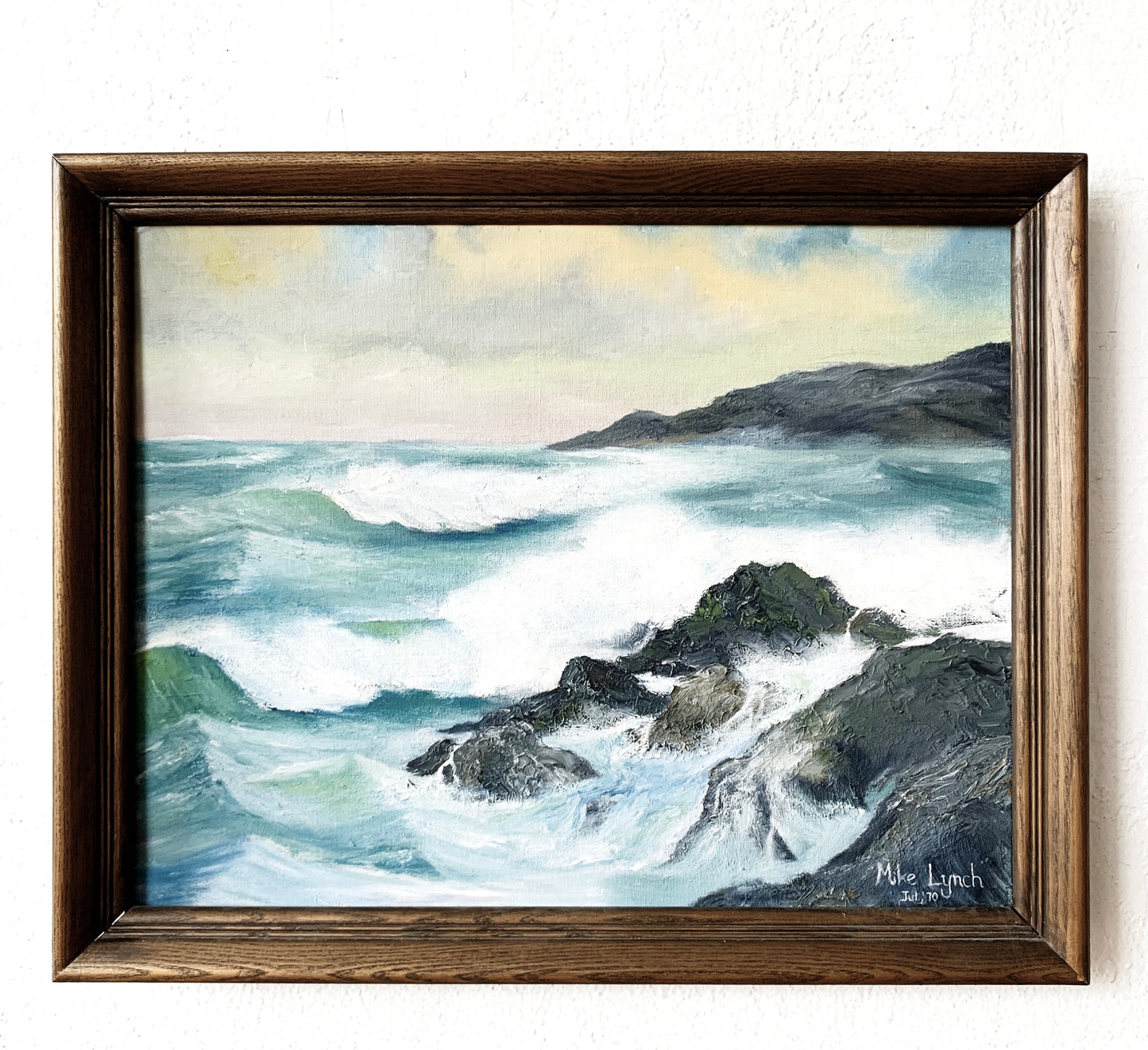 Vintage Framed Seascape Painting