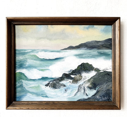Vintage Framed Seascape Painting