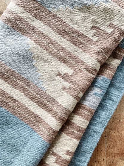 RESERVED Wool Dhurrie Rug/ Pozole Set