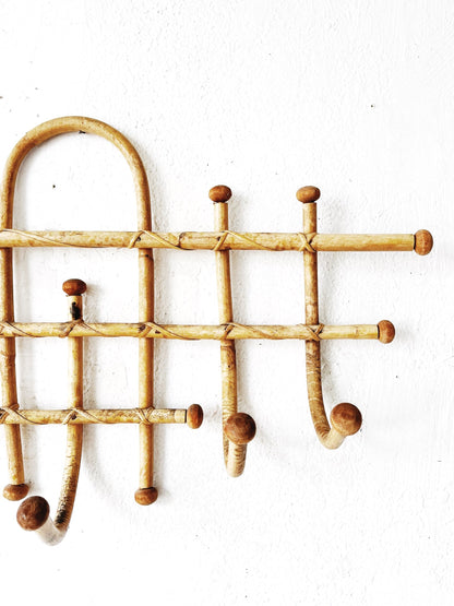 Vintage Bentwood Bamboo Rack
