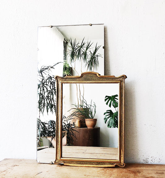 Vintage Oblong Industrial Mirror