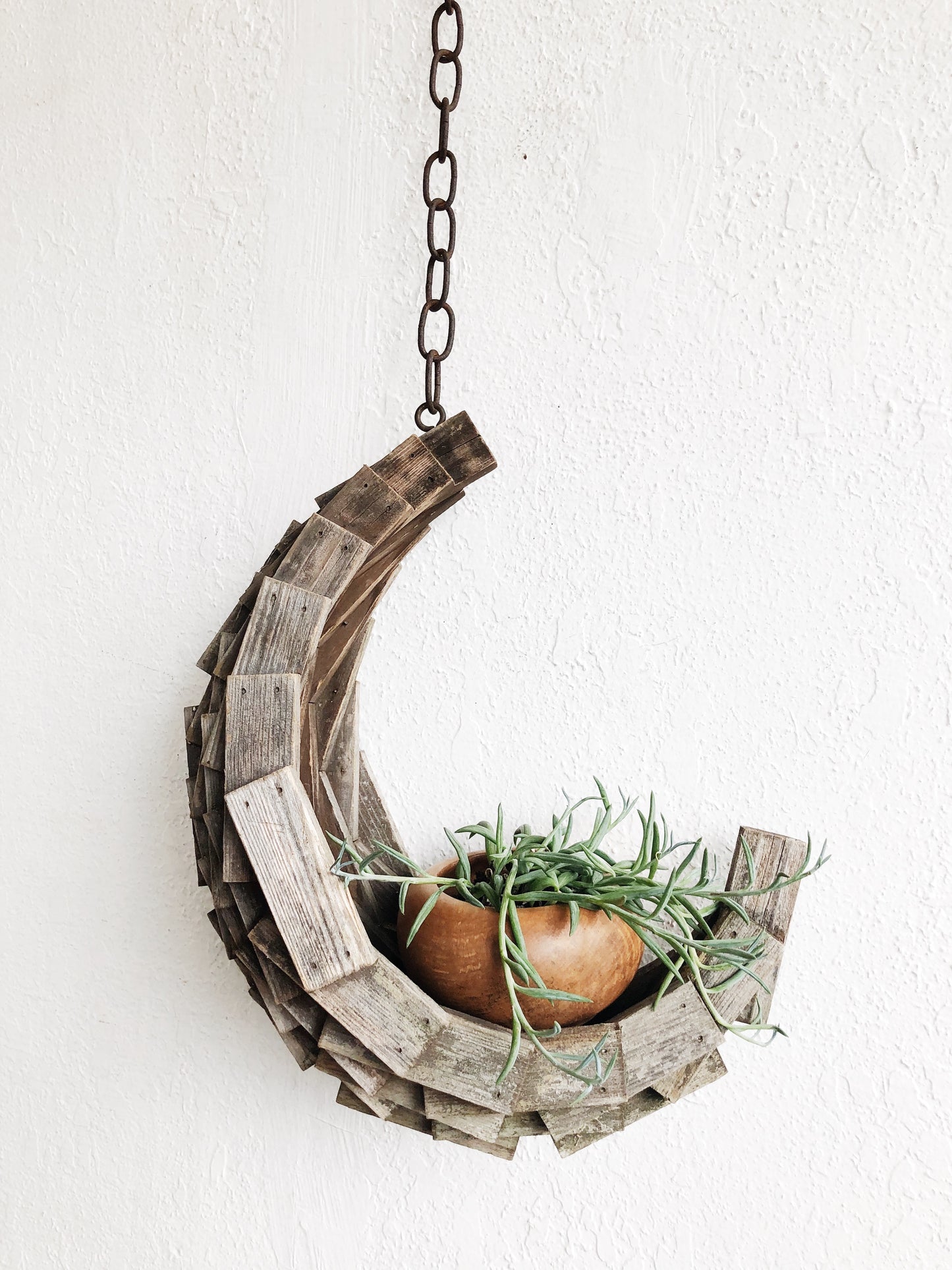 Tramp Art Half Moon Hanger