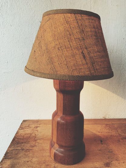 Vintage Handmade Wood Lamp