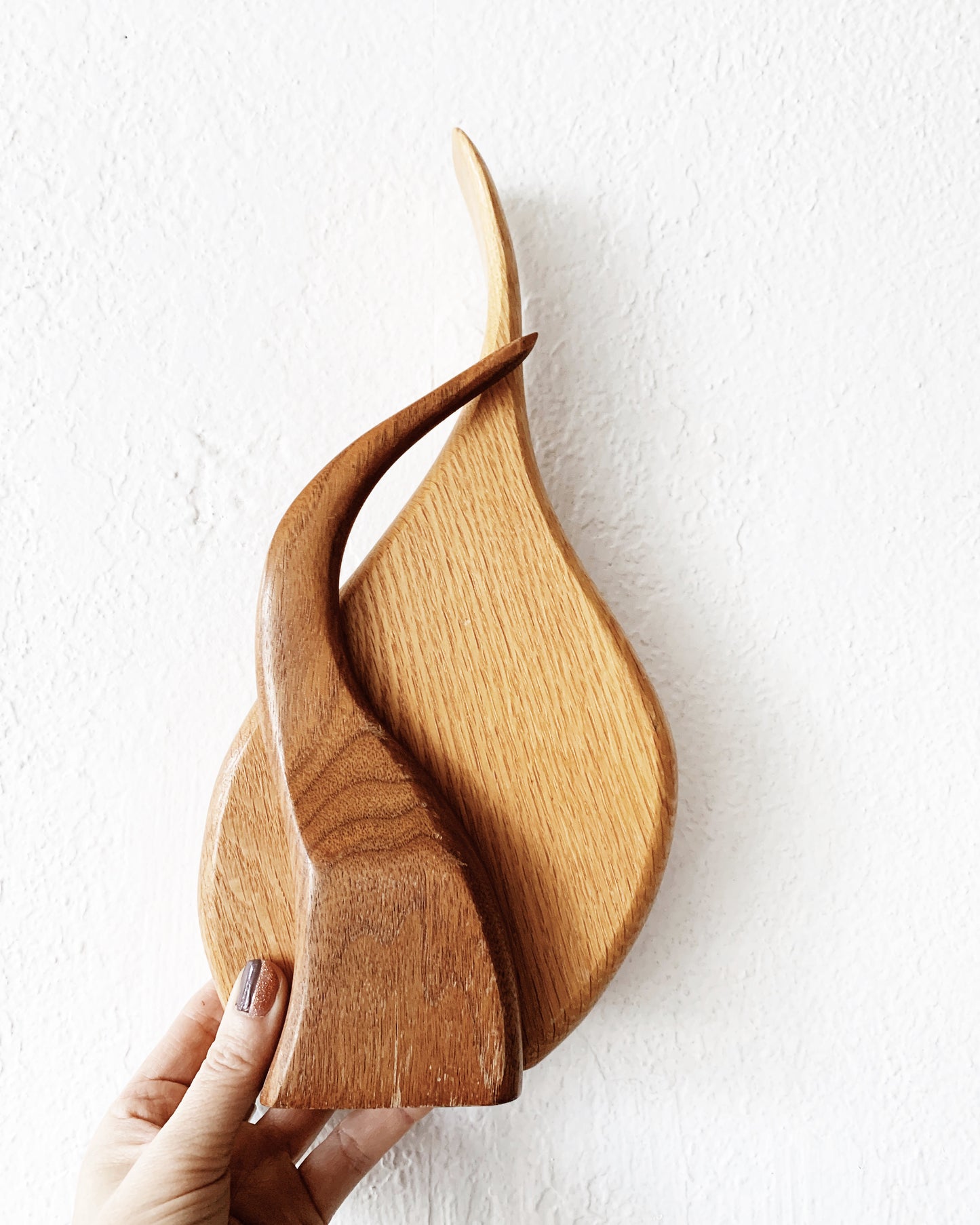 Two Tone Sculptural Wood Vase