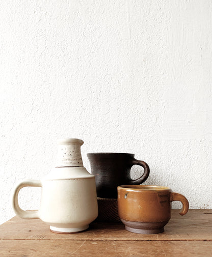 Handmade Matte White Pottery Pitcher
