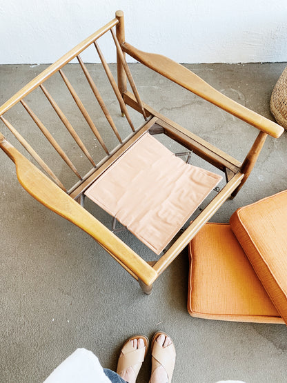 Mid Century Wood Framed Chair