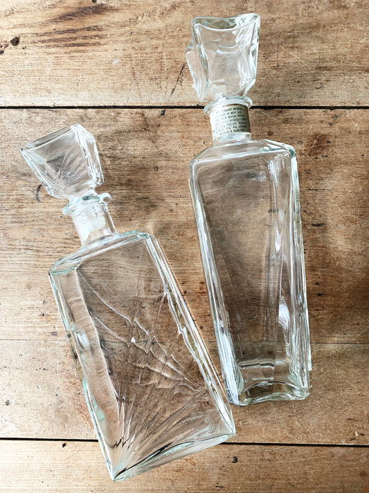 Vintage Liquor Decanter Pair