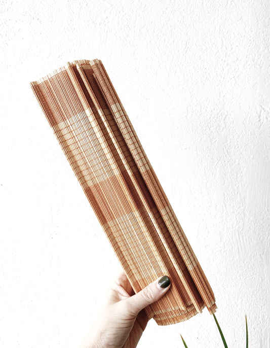 Set of Six Woven Bamboo Placemats