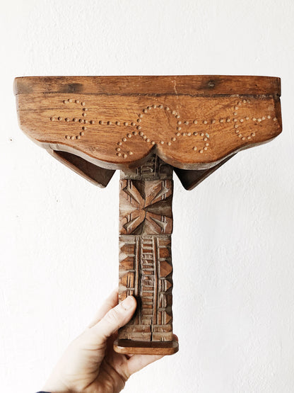 Vintage Carved Wood Shelf