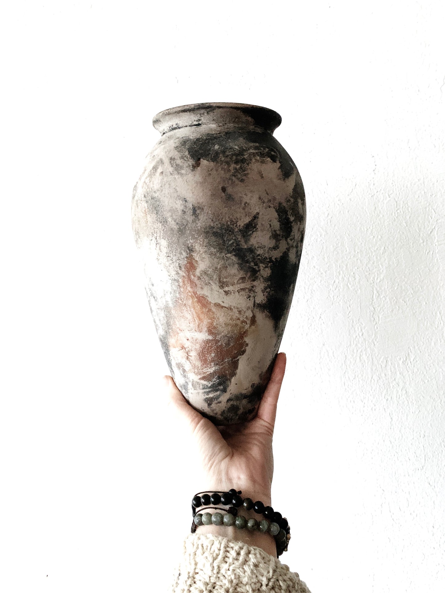 Large Raku Handmade Vase