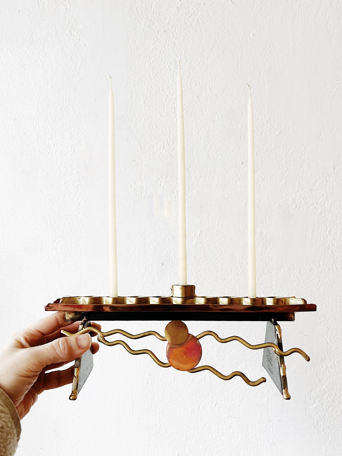 Modern Menorah Candle Holder
