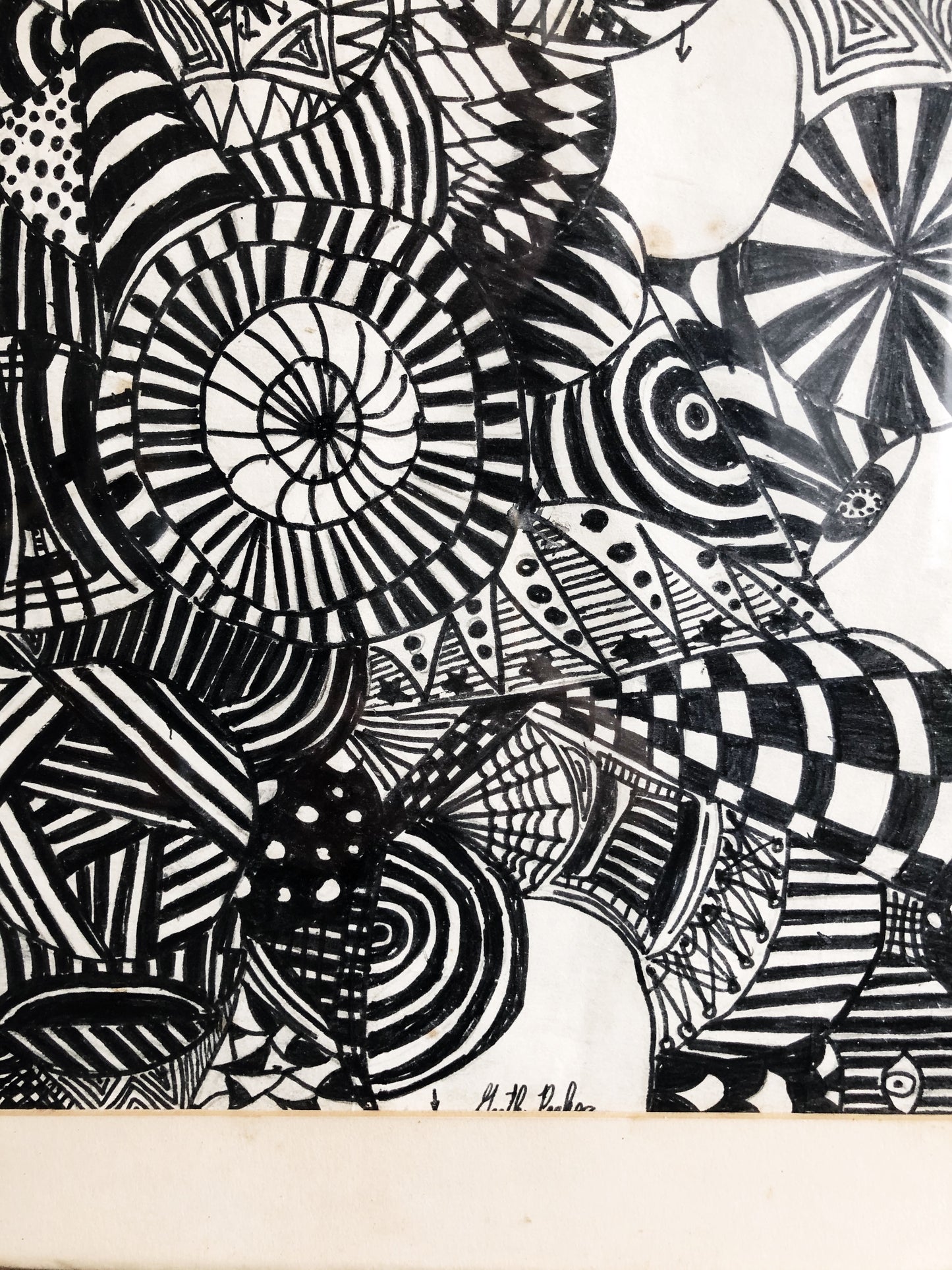 Original Abstract Framed Drawing