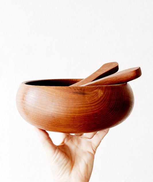 Mid Century Teak Bowl and Servers Set