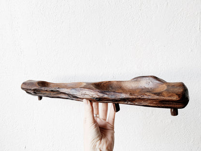 Handmade Sculptural Carved Wood Dish