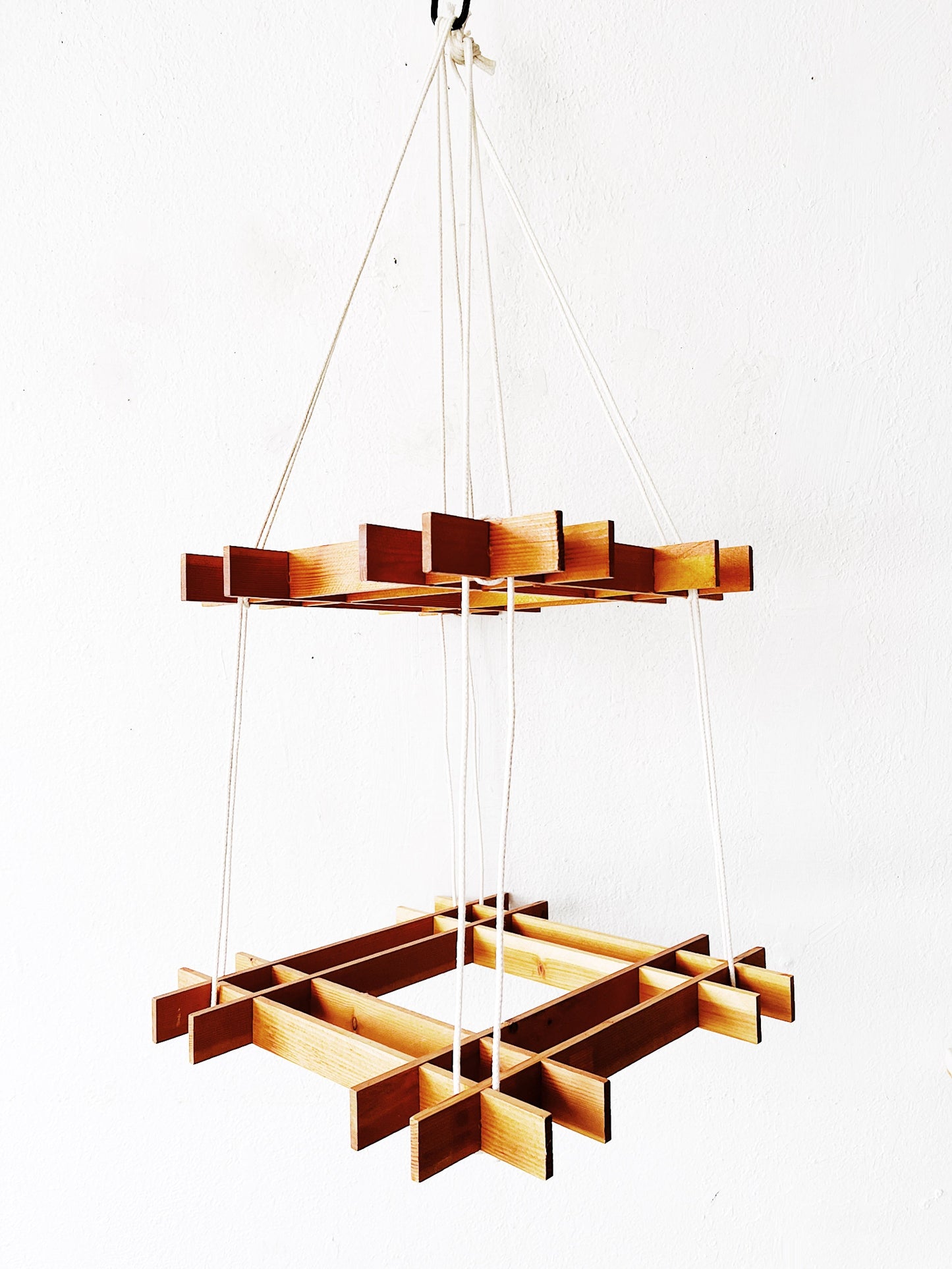 Wooden Grid Plant Hanger