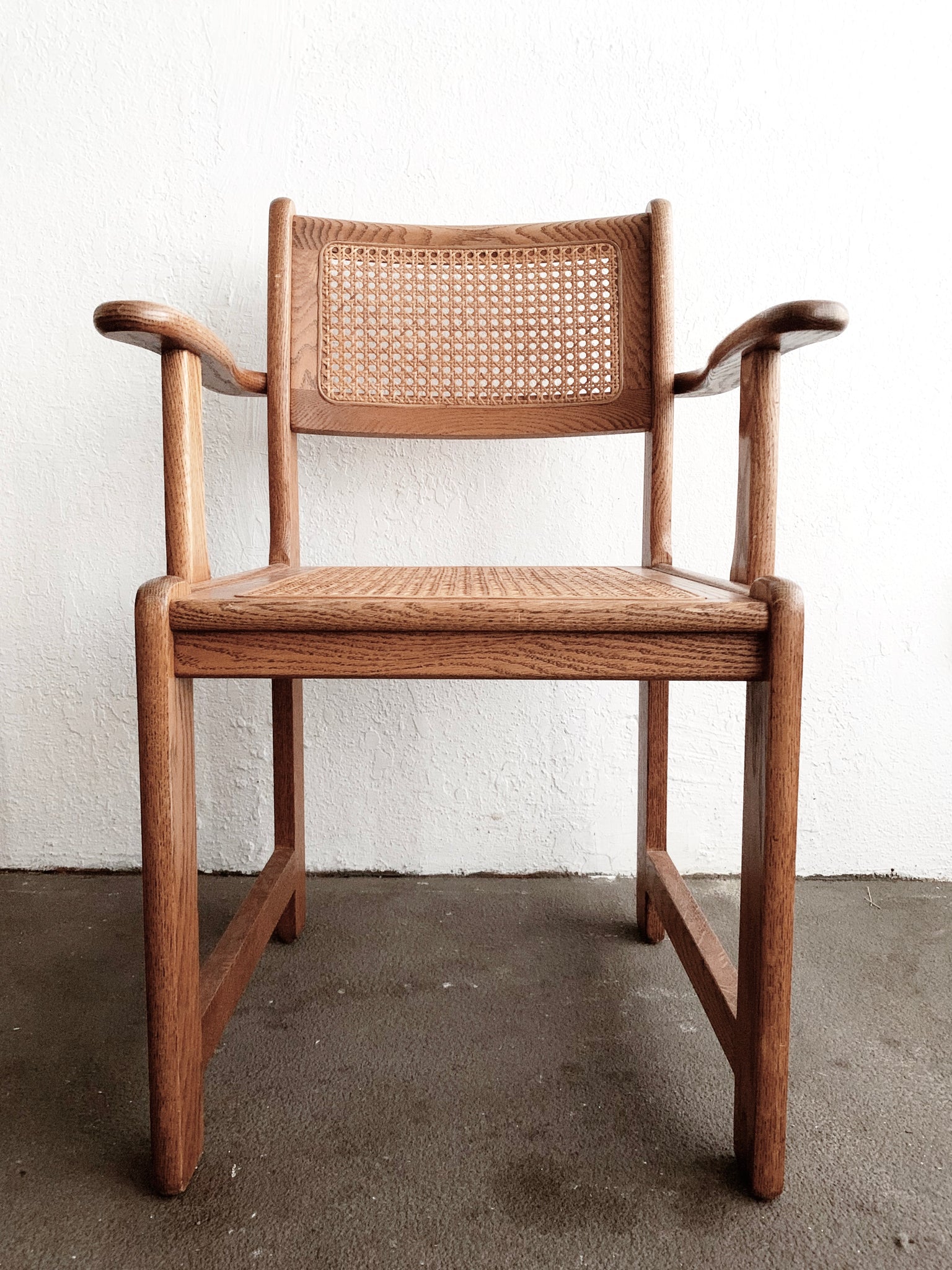 Vintage Caned Arm Chair